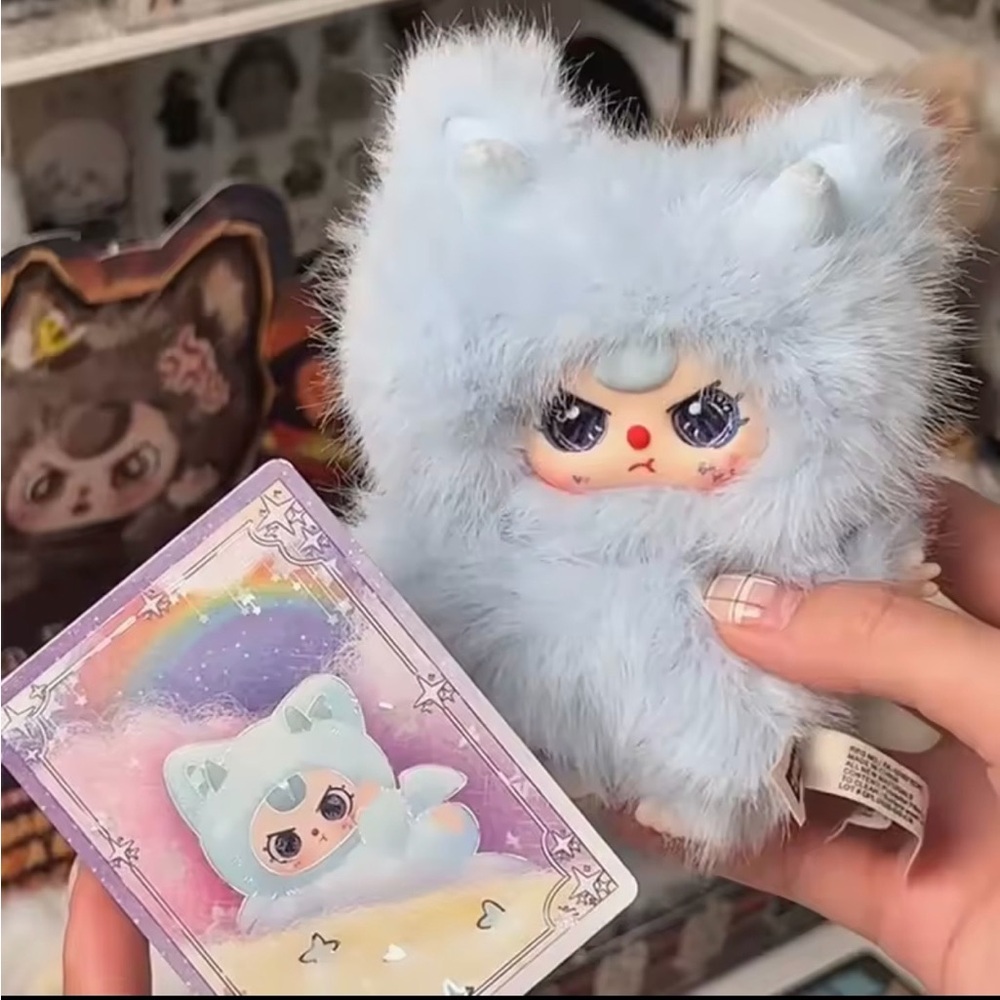 Splashy [Blue] Baby Three Walonglong plush keychain